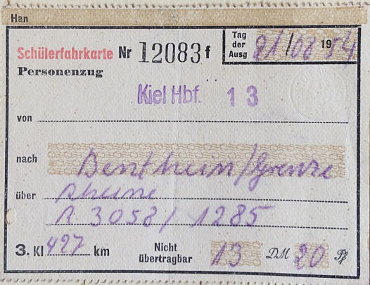 Train Ticket Kiel PNG